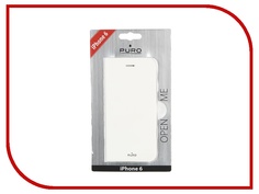 Аксессуар Чехол PURO Eco-Leather Cover для iPhone 6 White IPC647BOOKC1WHI