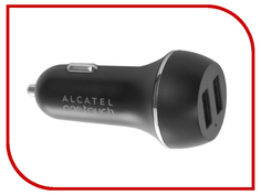 Зарядное устройство Alcatel 2xUSB 5V 1300 mA + 1000 mA Black ALC-CC60-3AALCCG