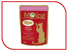 Корм Molina Лосось и тунец в соусе 100g для кошек 1099