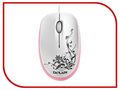 Мышь Delux DLM-100OUP White-Pink
