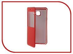 Аксессуар Чехол Samsung Galaxy A7 (2016) Cojess Book Case Time Red с окном