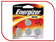 Батарейка CR2032 - Energizer Lithium CR2032 3V (4 штуки)