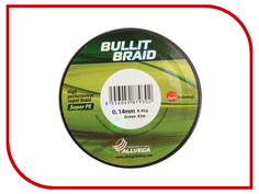 Шнур плетёный Allvega Bullit Braid 0.14mm 92m Dark Green 048937