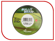 Шнур плетёный Allvega Bullit Braid 0.18mm 92m Hi-Vis Yellow 048940