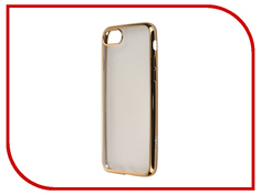 Аксессуар Чехол Celly Laser для APPLE iPhone 7 Transparent-Gold LASER800GD