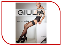 Чулки Giulia Emotion размер 3/4 плотность 20 Den Nero-Rosso