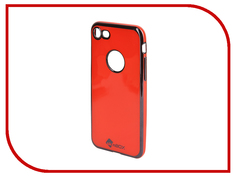 Аксессуар Чехол SkinBox Slim Silicone Color для iPhone 7 Red T-S-AI7n-005