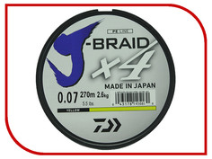 Шнур плетёный Daiwa J-Braid X4 0.07mm 270m Yellow 12740-107RU