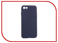 Аксессуар Чехол Krutoff Silicone Carbon для iPhone 7 Blue 11845