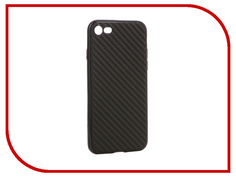 Аксессуар Чехол Krutoff Silicone Carbon для iPhone 7 Black 11844