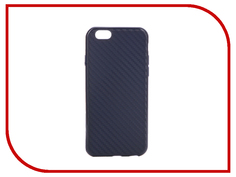 Аксессуар Чехол Krutoff Silicone Carbon для iPhone 6/6S Blue 11839