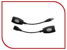 Аксессуар Espada USB M to RJ45 F, RJ45 F to USB F c усилителем сигнала до 30м по витой паре EUSBExt30mVitP