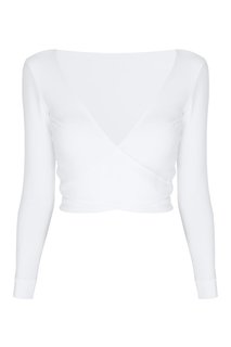 Однотонный кроп-топ Whj Dree Heathered Wrap Top Lisa Marie Fernandez