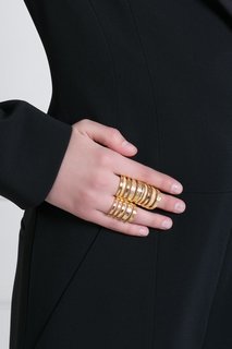 Кольцо из латуни с золотым напылением Pamela Love