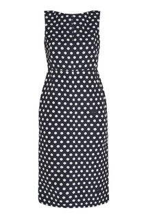 Платье их хлопка и шелка Rochas