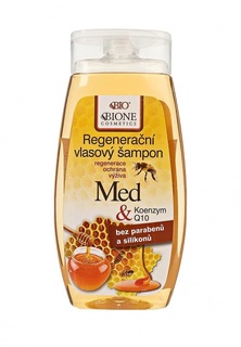 Шампунь Bione Cosmetics Регенерирующий для волос Мед +Q 10