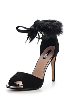 Босоножки LOST INK DONI FAUX FUR STRAP HEELED SANDAL