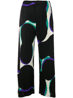 укороченные брюки с абстрактным принтом  Pleats Please By Issey Miyake
