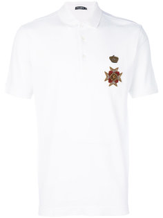 рубашка-поло с нашивкой герба и короны Dolce & Gabbana