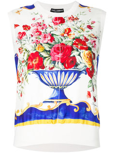 майка с принтом Maioliche Dolce & Gabbana