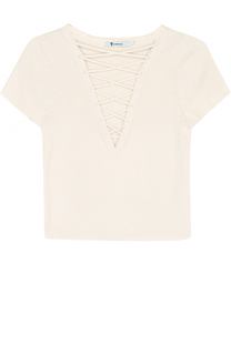 Топ фактурной вязки со шнуровкой T by Alexander Wang