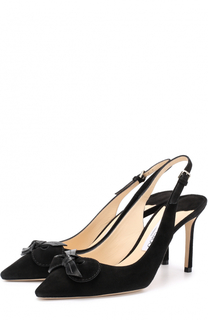 Замшевые туфли Blare 85 с бантом Jimmy Choo