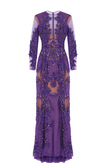 Платье-макси с вышивкой Zuhair Murad