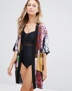 Пляжная туника с принтом Clover Canyon - Мульти