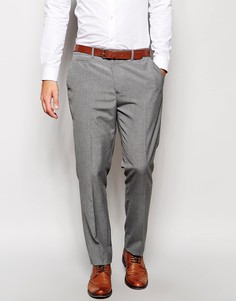 Серые строгие узкие брюки для офиса ASOS - Серый