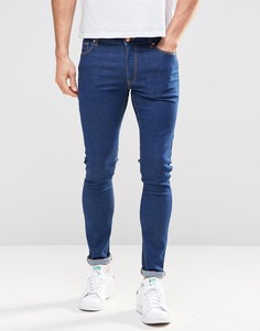 Супероблегающие джинсы цвета яркого индиго ASOS - Синий