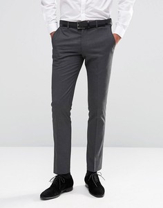 Стретчевые брюки скинни в тонкую полоску Selected Homme Morning Wedding - Серый