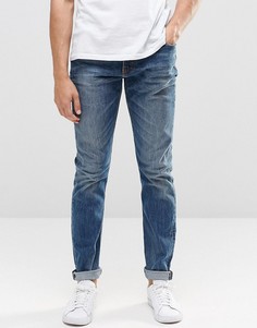 Суженные книзу потертые джинсы скинни Levis 512 Tanager - Синий