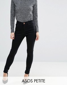 Черные джинсы с завышенной талией ASOS PETITE Sculpt Me - Черный