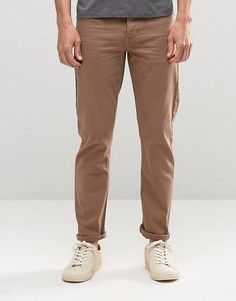 Светло-коричневые эластичные джинсы слим ASOS - Коричневый