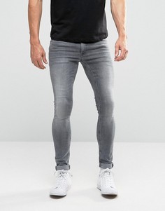 Светло-серые супероблегающие джинсы ASOS - Серый