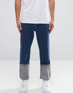 Прямые джинсы с защипами ASOS - Синий