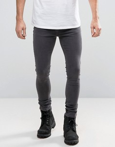 Серые супероблегающие джинсы New Look - Серый