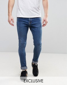 Супероблегающие потертые джинсы Brooklyn Supply Co Dyker - Синий