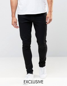 Черные суперзауженные джинсы с необработанным краем Brooklyn Supply Co Dyker - Черный