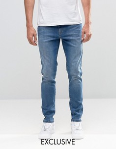 Выбеленные зауженные джинсы Brooklyn Supply Co Contrast - Синий