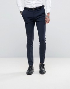 Cупероблегающие темно-синие брюки ASOS - Темно-синий