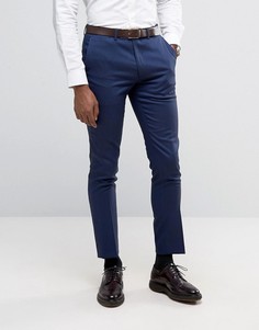 Узкие жаккардовые брюки синего цвета Rudie - Синий