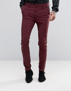 Супероблегающие брюки под смокинг ASOS - Красный
