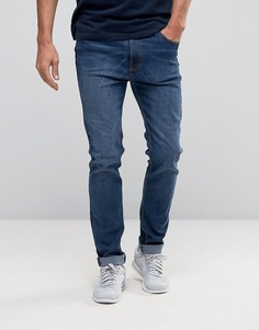 Выбеленные зауженные джинсы стретч цвета индиго Bellfield - Темно-синий