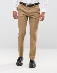 Фланелевые брюки слим в строгом стиле Burton Menswear - Рыжий