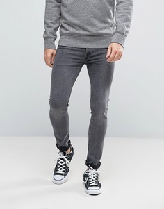 Серые зауженные джинсы с эффектом кислотной стирки Levis 519 Propaganda - Серый