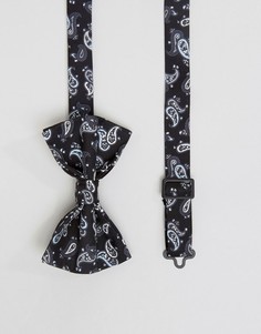 Черный галстук-бабочка с принтом пейсли ASOS - Черный