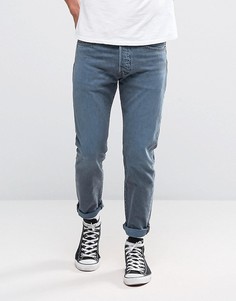 Суженные книзу выбеленные джинсы Levis 501 - Синий