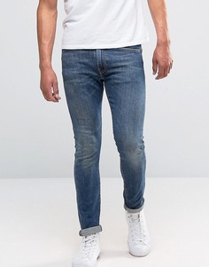 Выбеленные супероблегающие джинсы Levis 519 - Синий