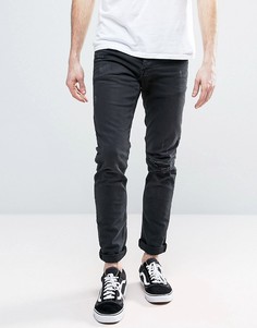 Узкие джинсы с рваной отделкой Jack & Jones Intelligence - Черный